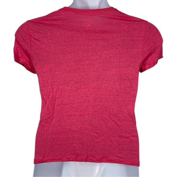 J. Crew Relaxed Linen T-Shirt Neon Flamingo Size XS - Picture 7 of 12